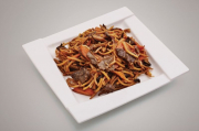 Teriyaki beef with egg noodles and vegetables